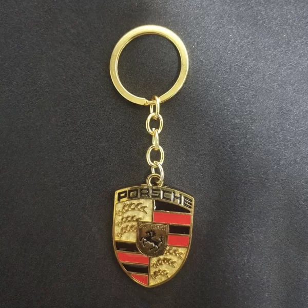 3c041486-870c-403f-8499-82a7fa47cf57 copy Car keychain Double Faced logo for Porsche Gold