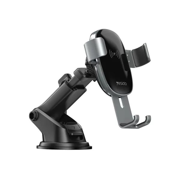 59a132af-1244-4698-8b89-2cd9718bd746 15w Fast Charging Gravity Linkage Lock Aluminum Alloy Mobile Phone Holder Stand