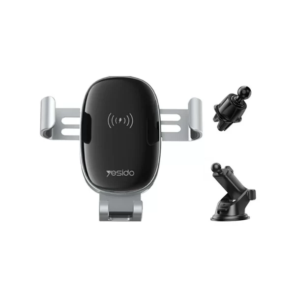 cbd22792-8bc9-4d17-999b-2714b3ea8366 15w Fast Charging Gravity Linkage Lock Aluminum Alloy Mobile Phone Holder Stand